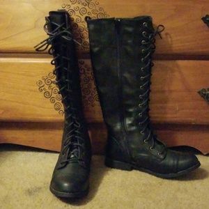 XOXO Knee High Combat Boots